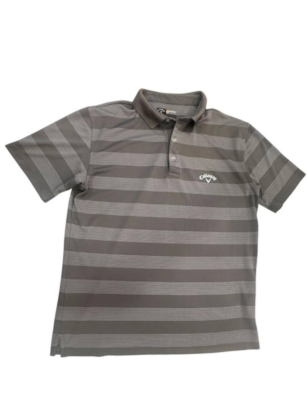Callaway Gray Striped Golf Polo Shirt
